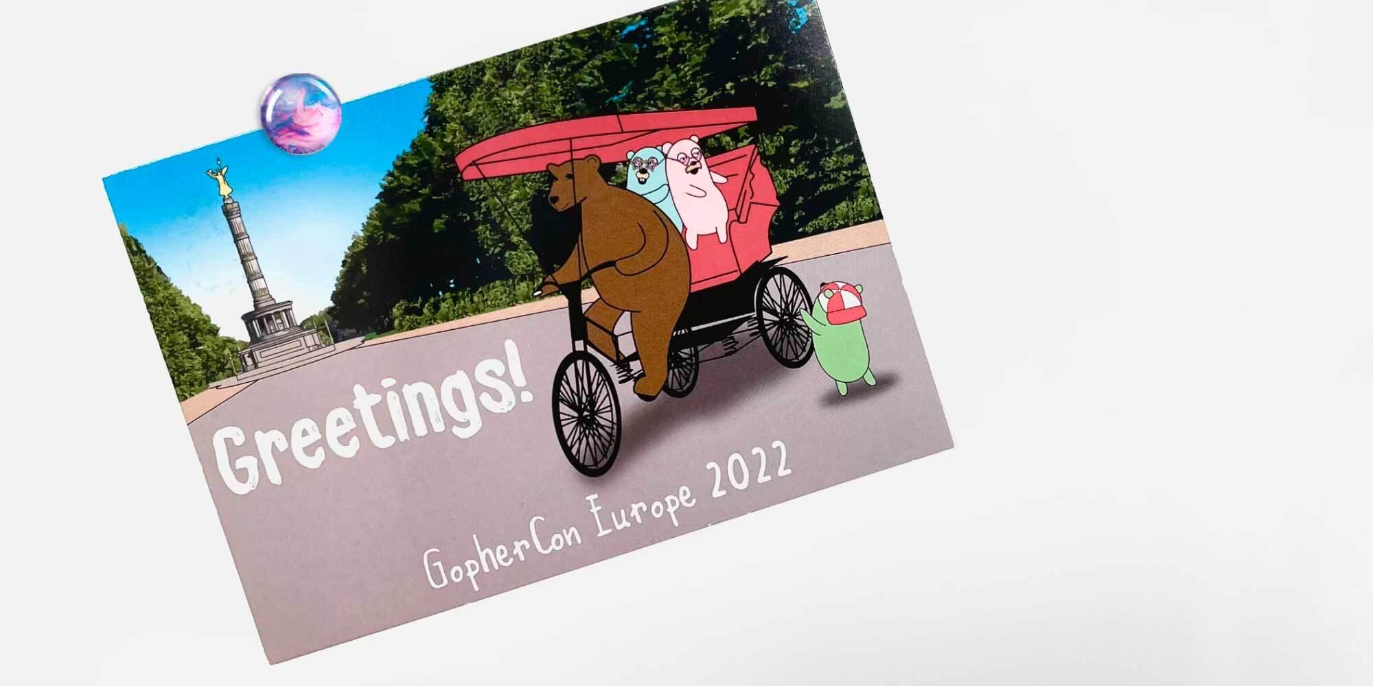 Postikortti Gophercon Europe 2022
